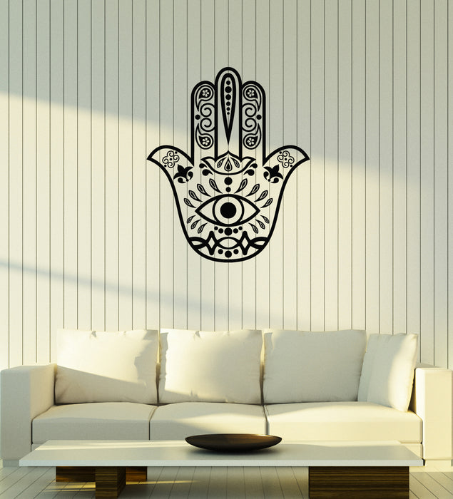 Vinyl Wall Decal Hand of God Hamsa Amulet Talisman Zen Stickers Mural (g3653)