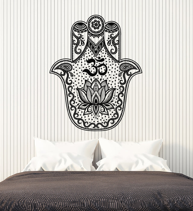 Vinyl Wall Decal Hand Talisman Hamsa Buddhism Yoga Room Stickers Mural (g5475)
