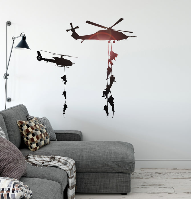 Helicopter Vinyl Decal Marines Military War Soldier Wall Sticker Unique Gift (ig2323)