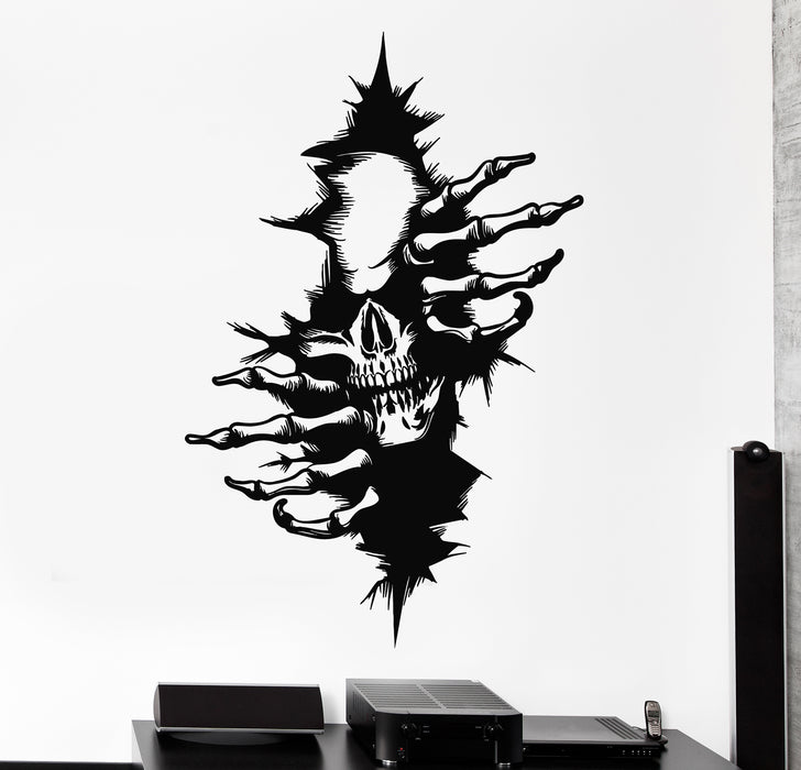 Vinyl Wall Decal Darkness Skull Scary Monster Decor Teen Room Stickers Mural (g2168)