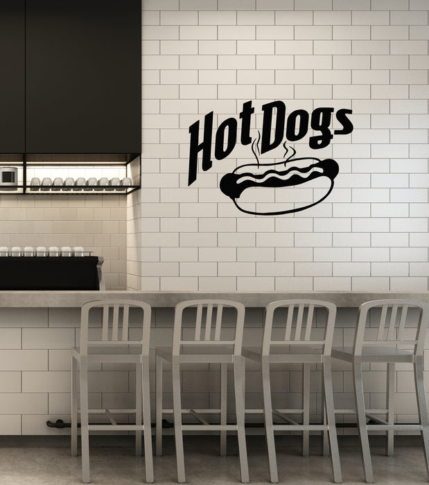 Vinyl Wall Decal Hot Dog Street Fast Food Snack Bar Kitchen Decoration Stickers Mural (ig6015)