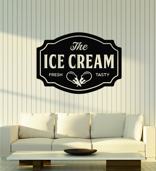 Vinyl Wall Decal Ice Cream Shop Fresh Tasty Dessert Food Stickers Mural (g4851)