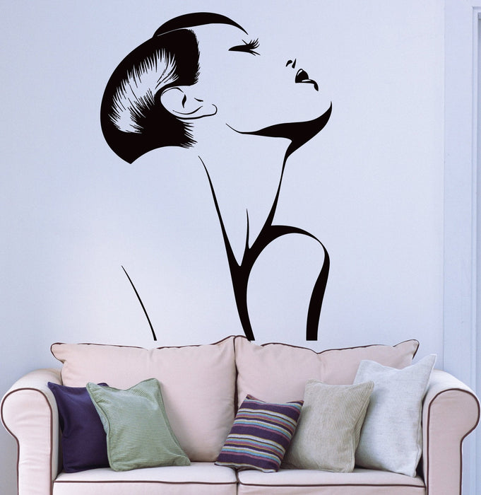 Wall Sticker Vinyl Decal Fashion Hot Sexy Girl Woman Barber Salon Spa Unique Gift (ig1276)