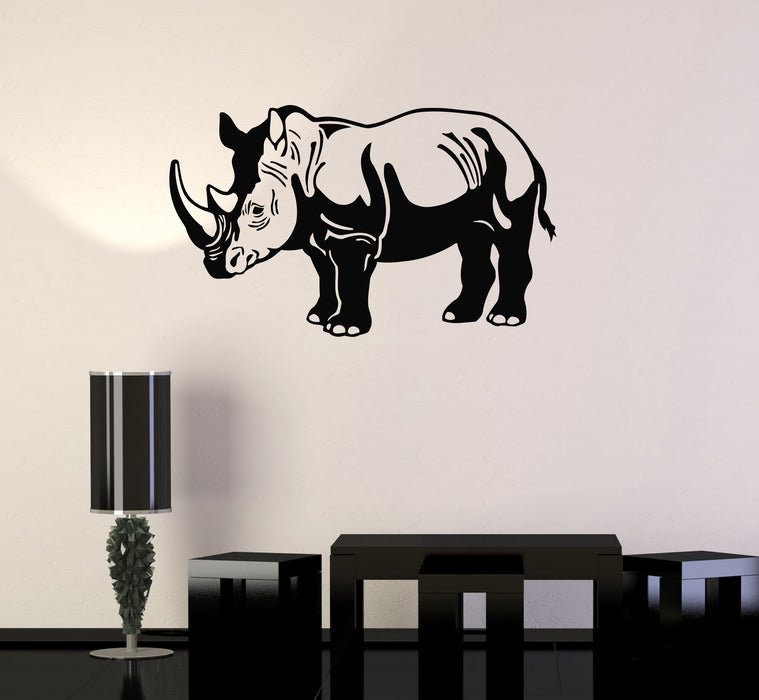 Vinyl Decal Rhino Animal Zoo Children Living Room Decor Wall Stickers (ig144)