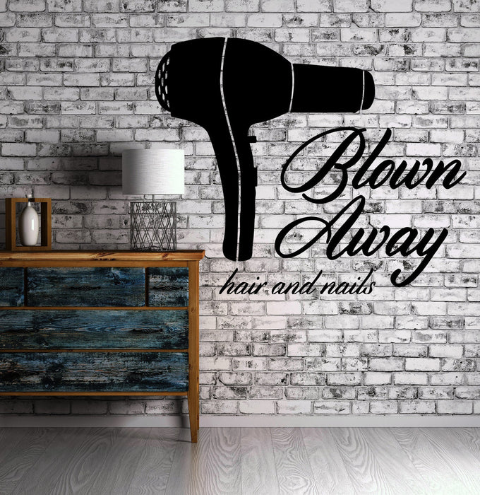 Barber Tools Beauty Salon Stylist Hair Nails Wall Sticker Vinyl Decal Unique Gift (ig2035)