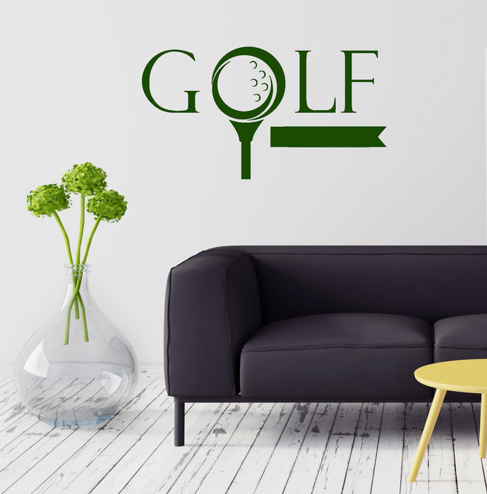 Wall Sticker Vinyl Decal Golf Word Golfer Sports Game Nice Decor Fans Unique Gift (ig2104)