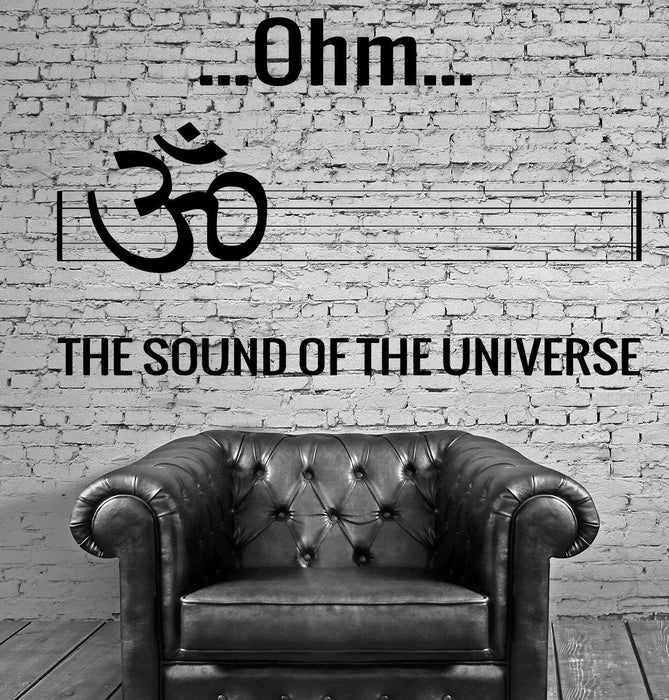 Om Mantra Wall Stickers Meditation Yoga Sanskrit Buddhism Vinyl Decal Unique Gift (ig2465)