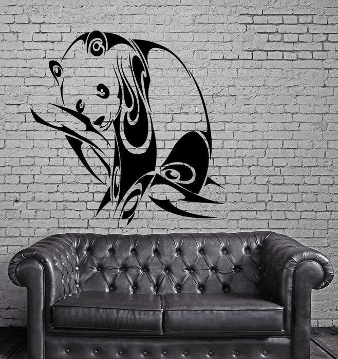 Panda Wall Stickers Animal Kids Room Nursery Tribal Vinyl Decal Unique Gift (ig2470)