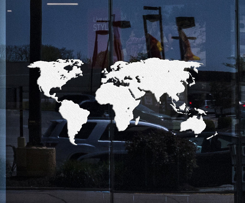 Window and Wall Sticker Vinyl Decal World Map Travel Geography Earth Cool Decor (ig751w)