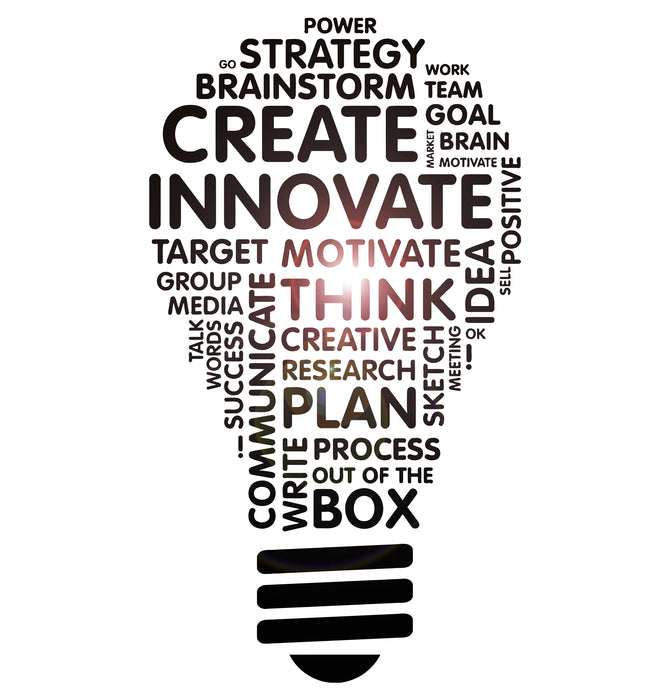 Office Quote Wall Decal Light Bulb Inspire Words Business Office Art Decor Stickers Mural Unique Gift (ig5071)