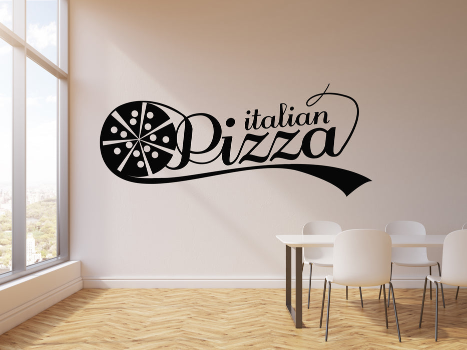 Vinyl Wall Decal Italian Pizza Pizzeria Restaurant Fast Food Store Stickers Mural (g1842)
