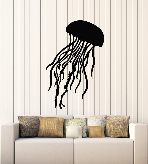 Vinyl Wall Decal Jellyfish Nautical Animal Marine Ocean Stickers Mural (g1250)