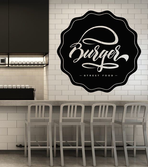 Vinyl Wall Decal Kitchen Art Burger Fast Street Food Cafe Stickers Mural (g5150)