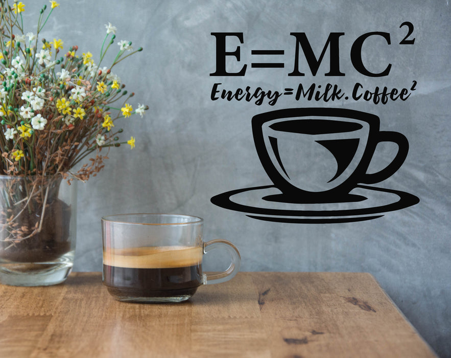 Vinyl Wall Decal Energy Milk Coffee Drink Cafe Physics Formula Stickers Mural (g7710)