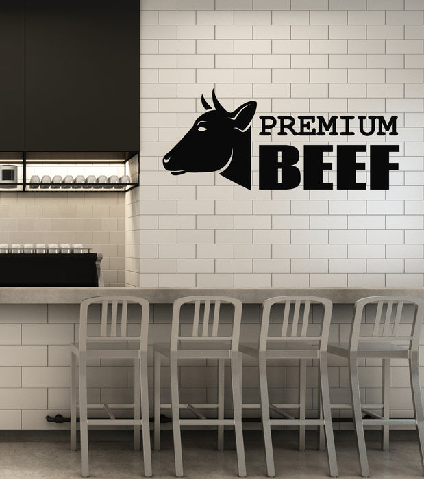 Vinyl Wall Decal Kitchen Decor Premium Beef Fresh Meat Steak Stickers Mural (g7818)