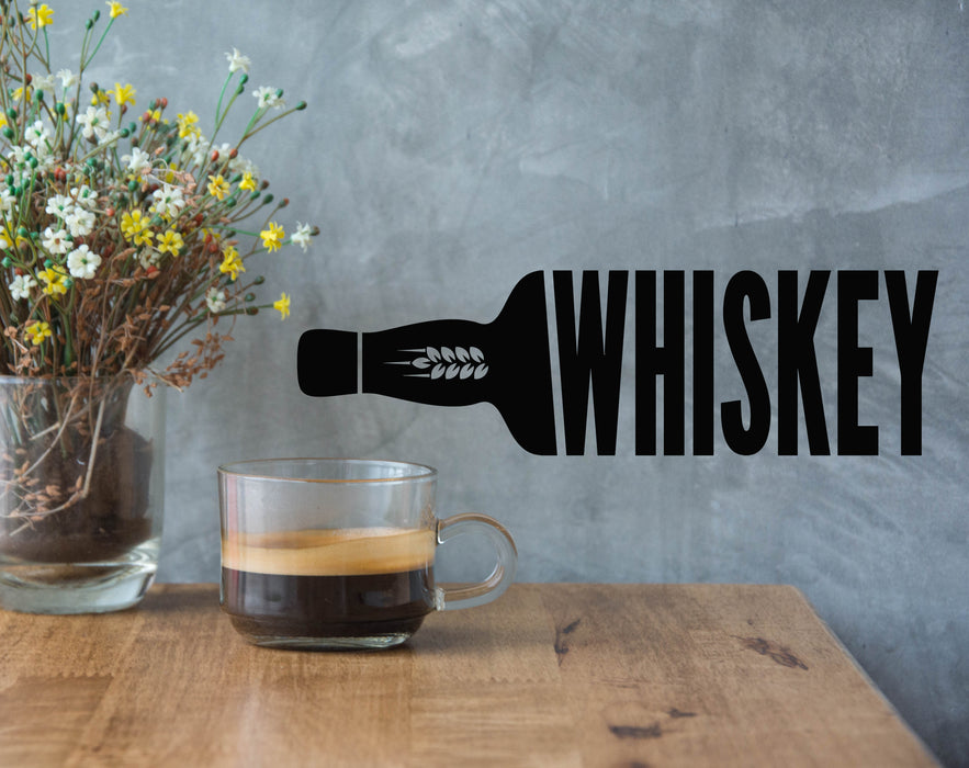 Vinyl Wall Decal Cafe Bar Drinking Collection Night Club Whiskey Bottle Stickers Mural (g7010)