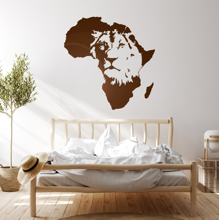 Vinyl Wall Decal Lion King Of The Jungle Africa African Animal Bedroom Stickers (1253ig)