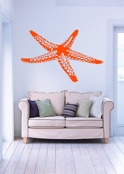 Wall Vinyl Decal Sea Star Fish Marine Ocean Beach House Decor Unique Gift m003