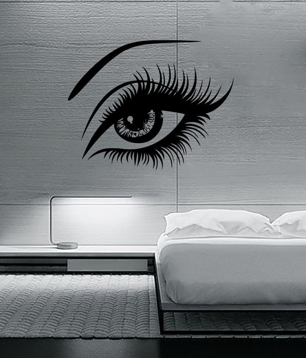 Sexy Beautiful Female Eye Big Eye Lashes Decor Wall Mural Vinyl Art Sticker Unique Gift (m526)