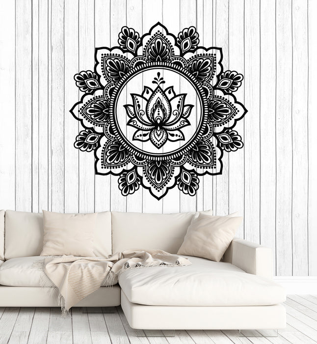 Vinyl Wall Decal Circle Ornament Mandala Meditation Lotus Stickers Mural (g5412)
