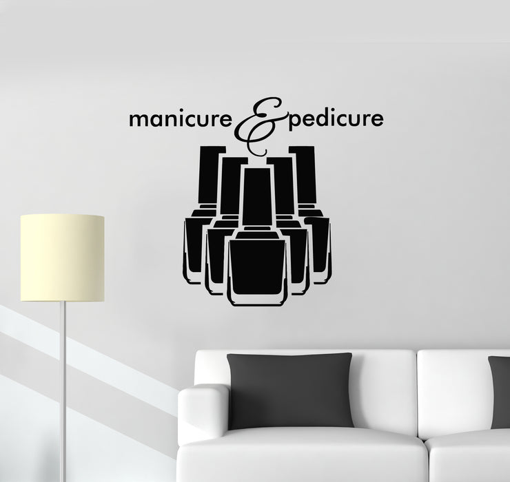 Vinyl Wall Decal Nail Studio Polish Manicure Pedicure Beauty Salon Stickers Mural (g1447)