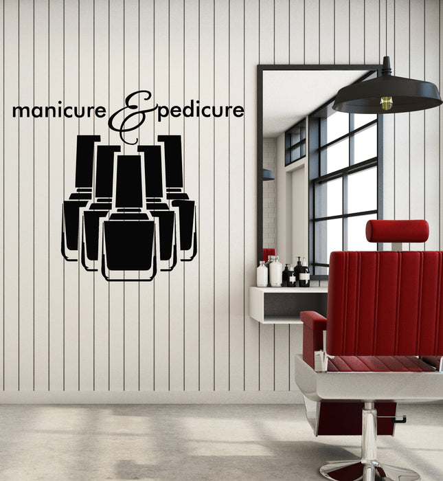 Vinyl Wall Decal Nail Studio Polish Manicure Pedicure Beauty Salon Stickers Mural (g1447)