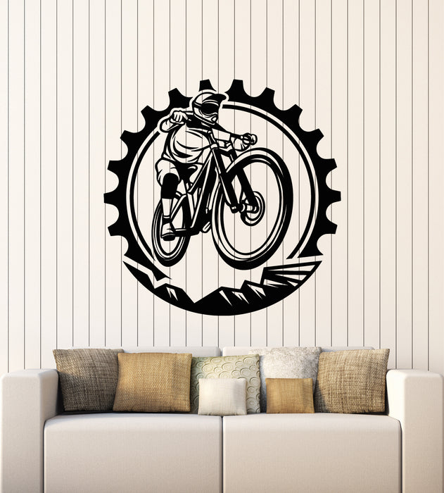 Vinyl Wall Decal Bike Speed Mountain Racer Drive Stickers Mural (g6080)