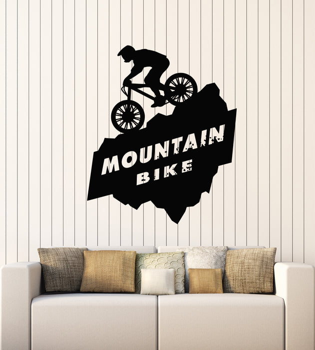Vinyl Wall Decal Bicycle Mountain Bike Racer Extreme Sports Stickers Mural (g5318)