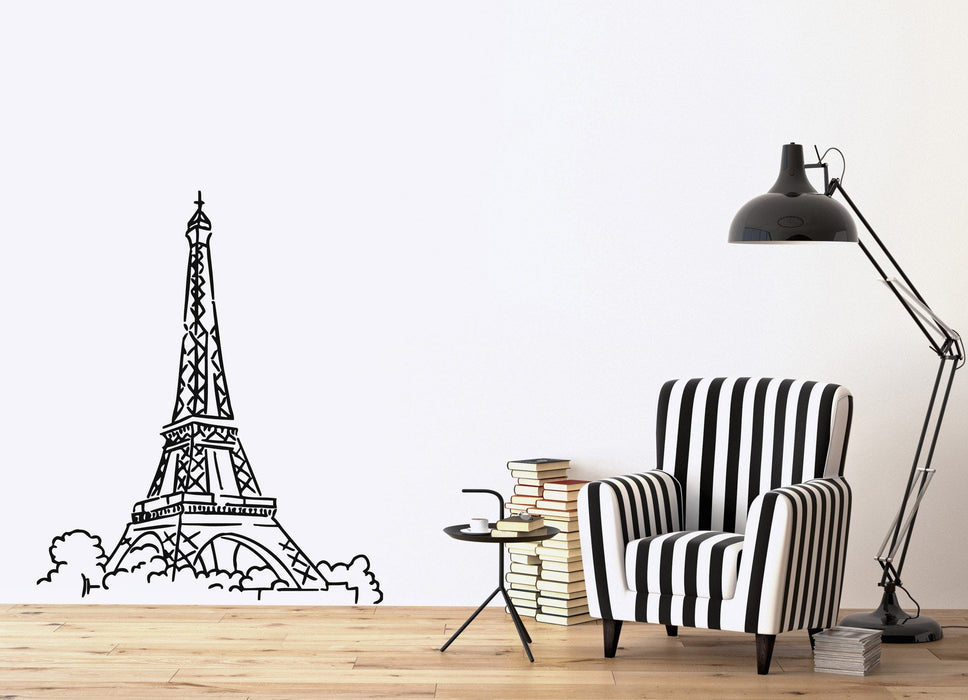 Vinyl Decal Eiffel Tower Paris France Champs Elysees Wall Sticker Unique Gift (n488)