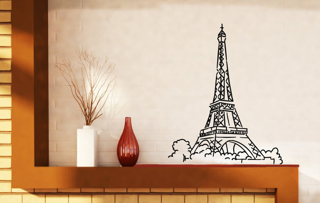Vinyl Decal Eiffel Tower Paris France Champs Elysees Wall Sticker Unique Gift (n488)
