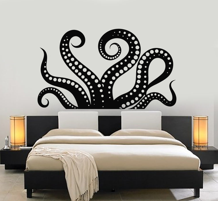 Vinyl Wall Decal Nautical Tentacles Octopus Sea Marine Monster Stickers Mural (g5017)