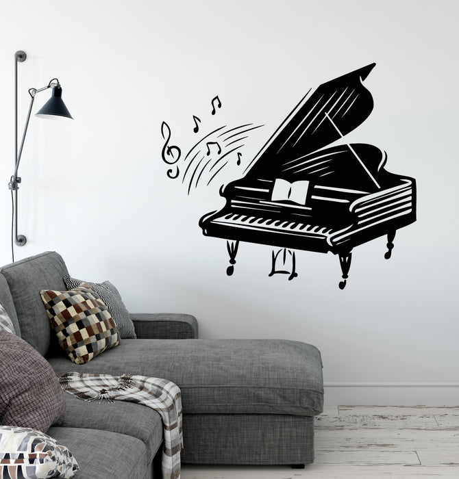 Vinyl Wall Decal Piano Musical Instrument Music Love Living Room Stickers Mural (g8301)
