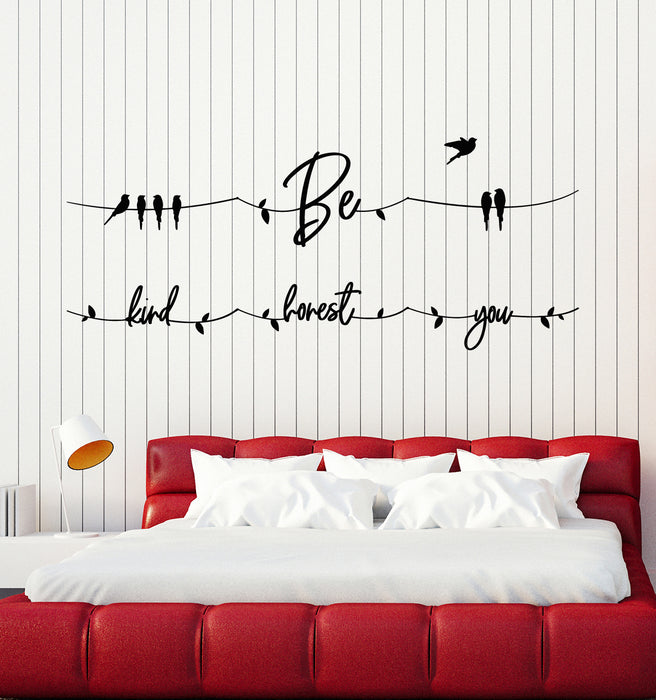Vinyl Wall Decal Quote Words Be Kind Forest You Bedroom Stickers Mural (g6219)