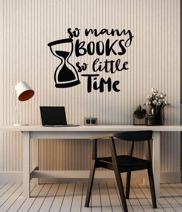 Vinyl Wall Decal Reading Books Quote Room Corner Library Reader Stickers Mural (ig6188)