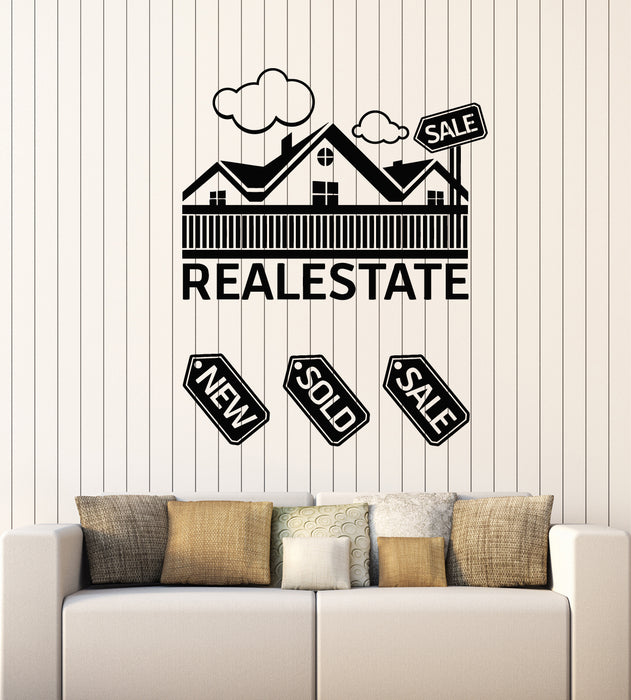 Vinyl Wall Decal Realtor Office New Sold Sale Real Estate Home Rent Stickers Mural (g1884)