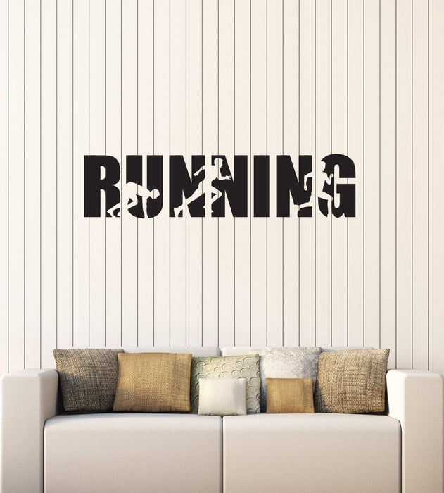 Vinyl Wall Decal Running Word Lettering Runner Room Art Run Stickers Mural (ig5497)