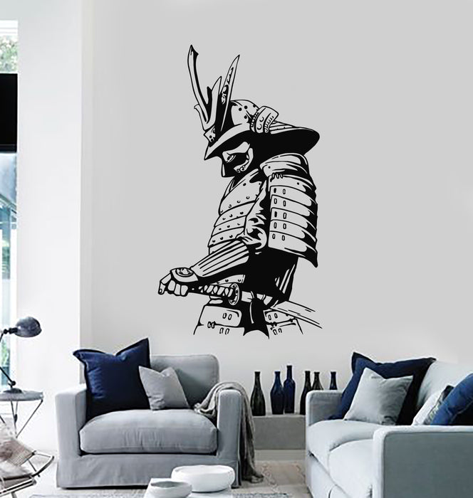 Vinyl Wall Decal Japanese Samurai Asian Warrior Fighter Sword Stickers Mural (g2786)
