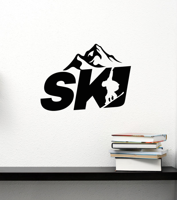 Vinyl Wall Decal Winter Sport Ski Mountain Extreme Sport Freestyle Stickers Mural (g8065)