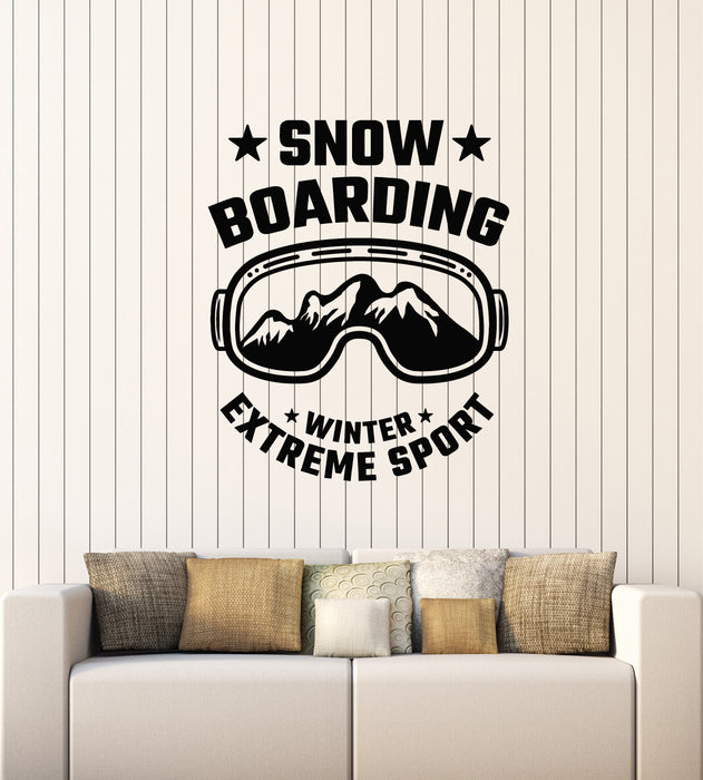 Vinyl Wall Decal Snow Winter Extreme Sport Snowboarding Stickers Mural (g3701)