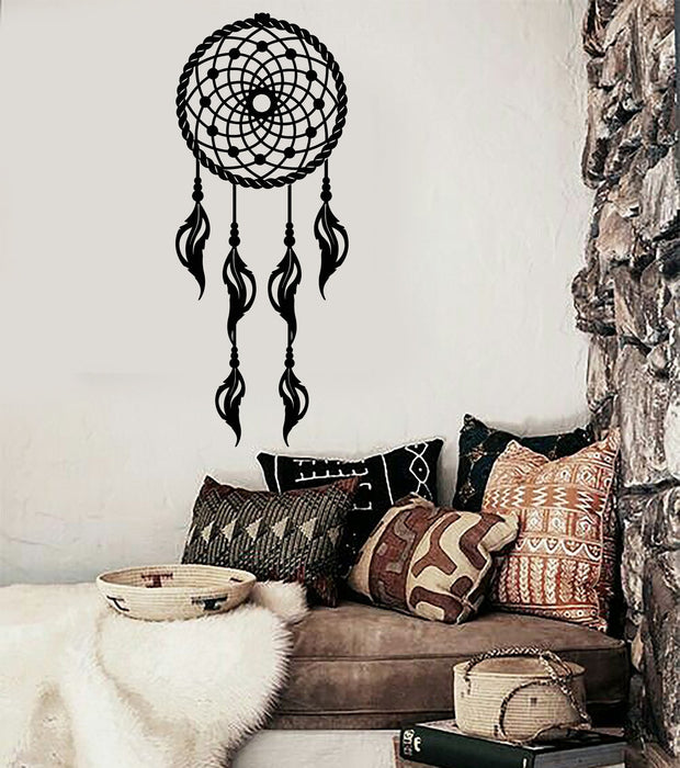 Vinyl Wall Decal Dream Catcher Ethnic Style Bedroom Stickers Mural Unique Gift (529ig)