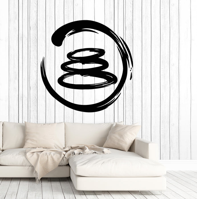 Vinyl Wall Decal Enso Circle Yoga Meditation Room Stickers (3295ig)
