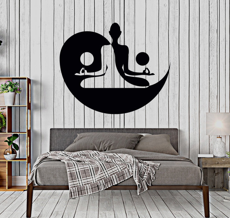 Vinyl Wall Decal Yin Yang Yoga Zen Meditation Bedroom Decor Stickers (120ig)
