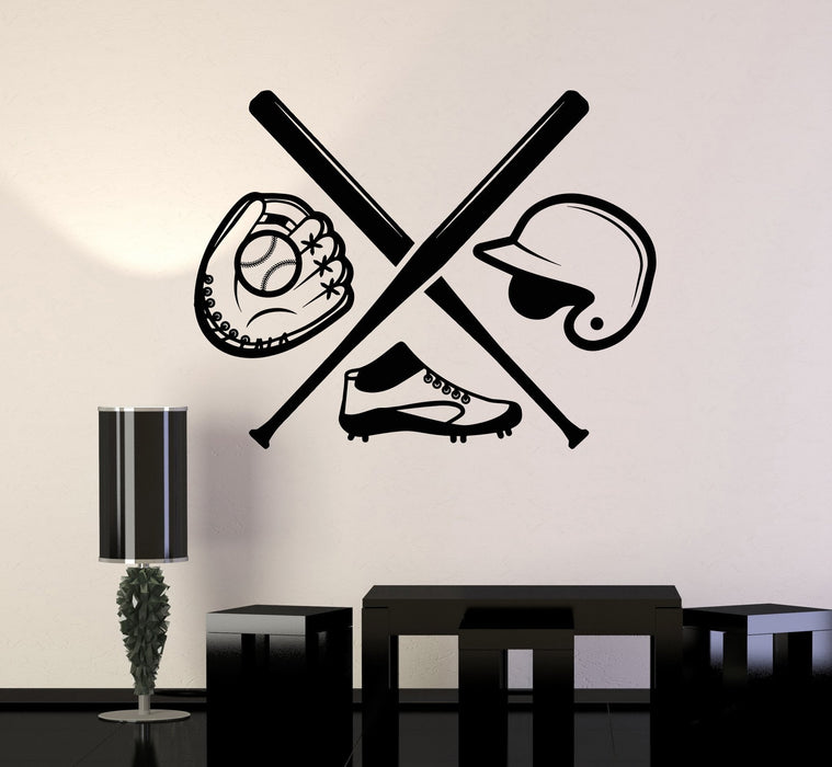 Vinyl Wall Decal Baseball Boys Room Sport Bat Sports Fan Art Wall Mural Unique Gift (ig3326)