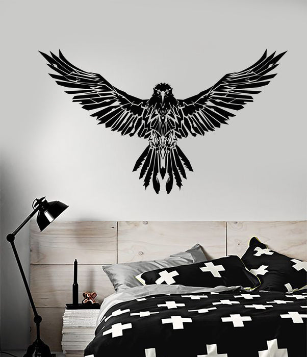 Vinyl Wall Decal Black Raven Wings Gothic Style Stickers Living Room (1646ig)