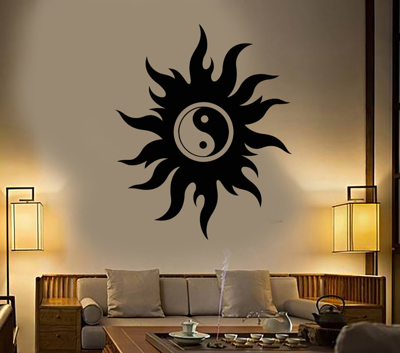 Vinyl Wall Decal Yin Yang Symbol Buddhism Yoga Religion Stickers Unique Gift (1677ig)
