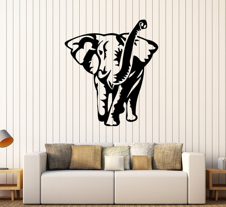 Vinyl Wall Stickers African Elephant Animal Tribal Decor Decal Mural Unique Gift (171ig)