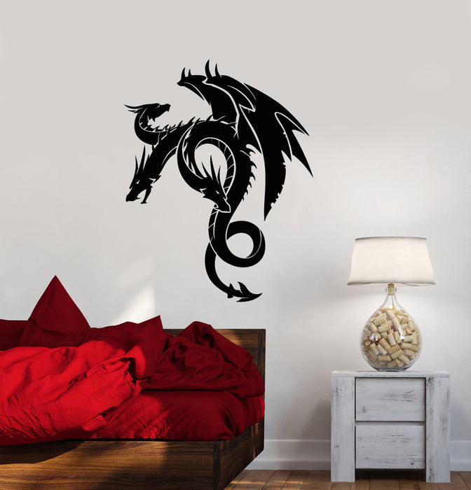 Vinyl Wall Decal Fantasy Dragon Celtic Ornament Beast Stickers (3530ig)