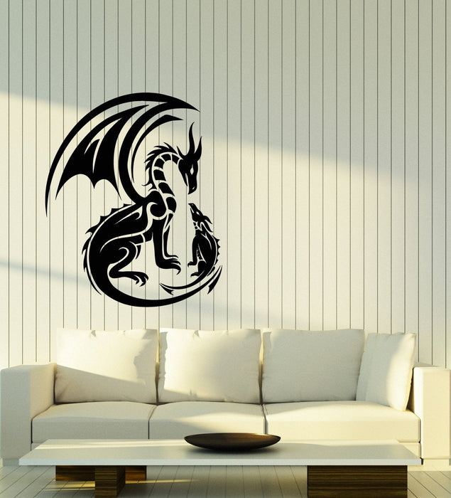 Vinyl Wall Decal Fantasy Dragons Fairy Tale Nursery Decor Stickers (2833ig)
