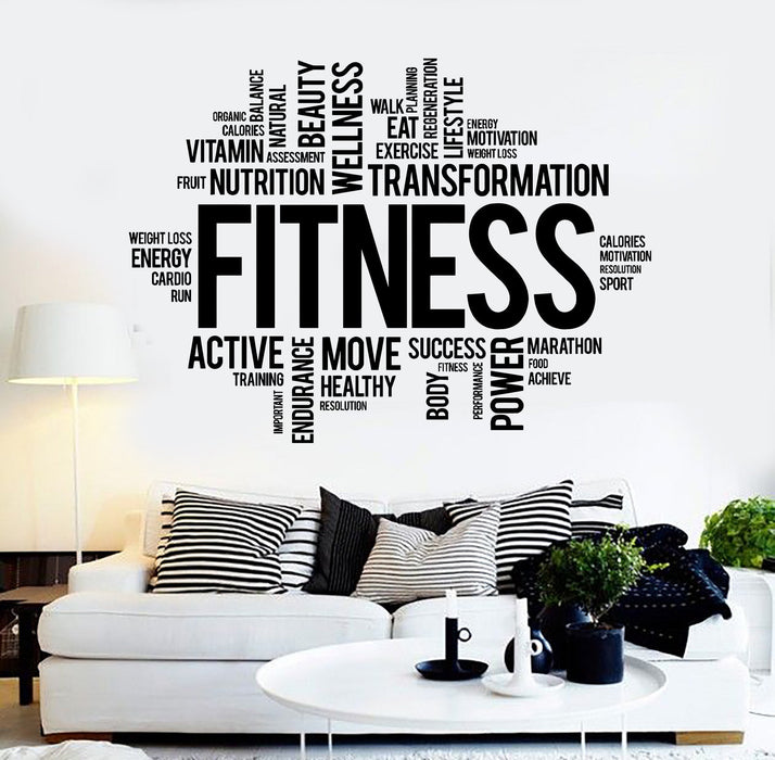 Vinyl Wall Decal Fitness ig3825