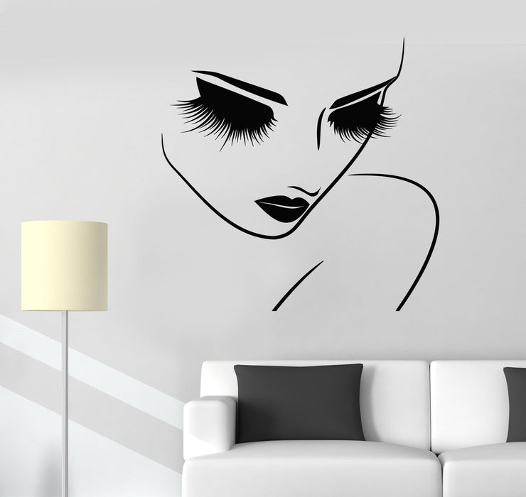 Vinyl Decal Barber Hairdresser Beauty Salon Woman Fashion Stylist Makeup Artist Stickers Unique Gift (685ig)